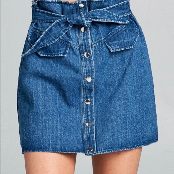 NWT Hummingbird Denim Jean Mini Skirt Women's Size Large - Picture 4 of 7